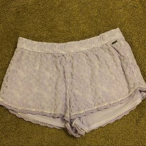 Abercrombie Kids purple lace shorts